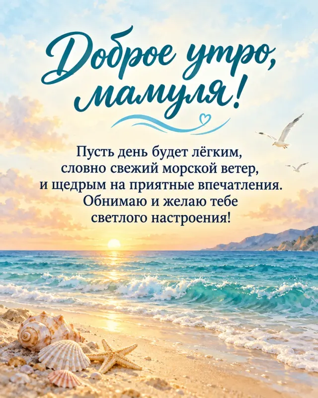 Доброе утро, мамуля! — воздушный морской рассвет